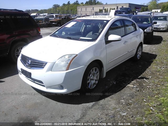 3N1AB6AP3AL674311 - 2010 NISSAN SENTRA 2.0/2.0S/SR/2.0SL WHITE photo 2