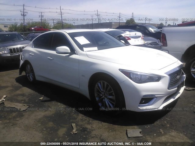 JN1EV7AR0JM430315 - 2018 INFINITI Q50 LUXE/SPORT WHITE photo 1