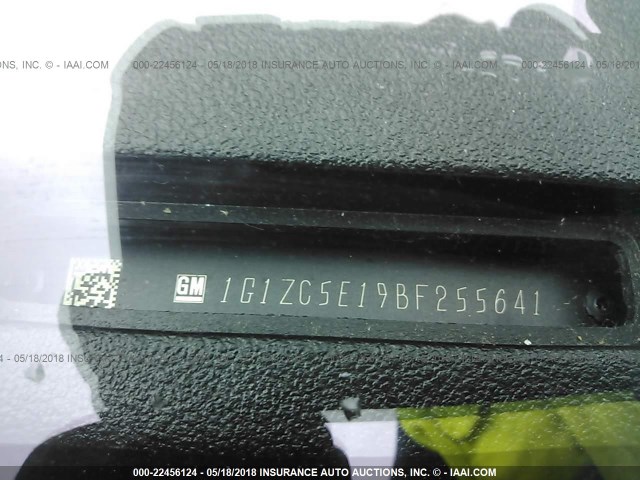 1G1ZC5E19BF255641 - 2011 CHEVROLET MALIBU 1LT 黑色 照片 9