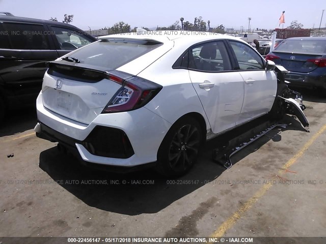 SHHFK7H44HU407626 - 2017 HONDA CIVIC SPORT WHITE photo 4