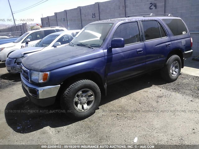 JT3GN86R4W0066293 - 1998 TOYOTA 4RUNNER SR5 PURPLE photo 2