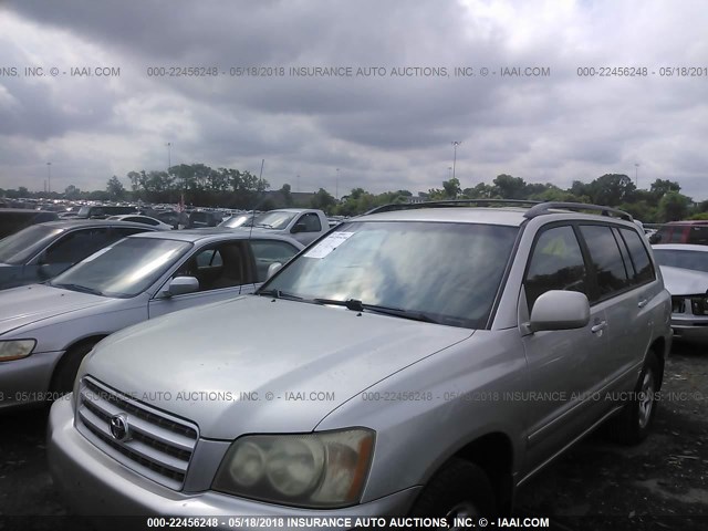 JTEGD21A430063866 - 2003 TOYOTA HIGHLANDER SILVER photo 2