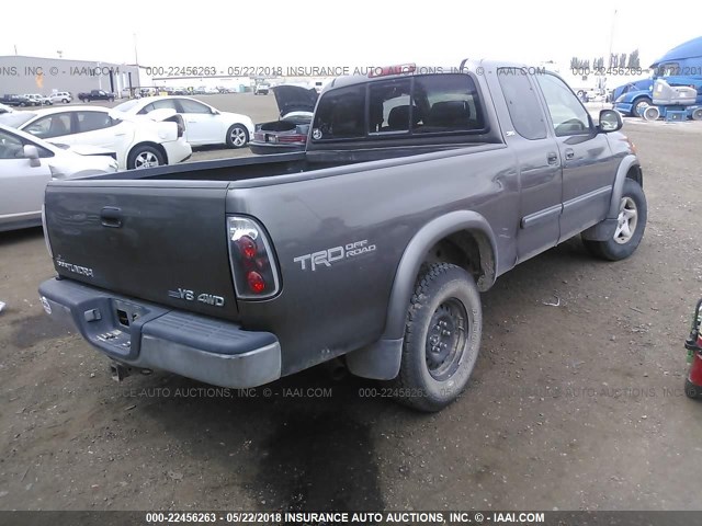 5TBBT44163S435772 - 2003 TOYOTA TUNDRA ACCESS CAB SR5 GRAY photo 4