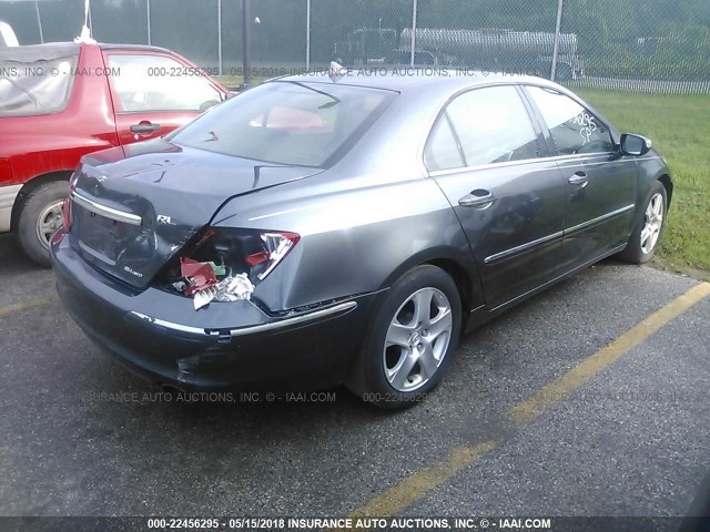 JH4KB16525C001442 - 2005 ACURA RL GRAY photo 4