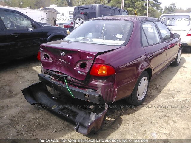 2T1BR18EXWC017634 - 1998 TOYOTA COROLLA VE/CE/LE MAROON photo 4