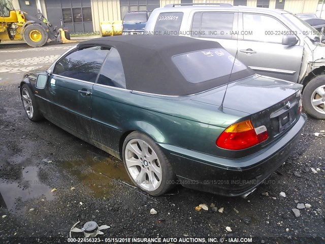 WBABS534X1JU81608 - 2001 BMW 330 CI GREEN photo 3