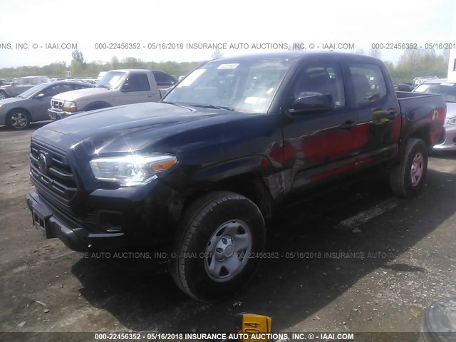 5TFCZ5AN0JX123249 - 2018 TOYOTA TACOMA DBL CAB/SR/TRDSPT/OR/PRO შავი ფოტო 2