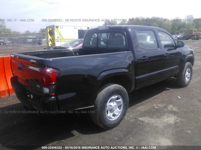 5TFCZ5AN0JX123249 - 2018 TOYOTA TACOMA DBL CAB/SR/TRDSPT/OR/PRO შავი ფოტო 4
