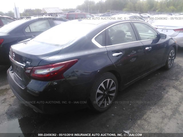 1N4AL3AP3JC125377 - 2018 NISSAN ALTIMA 2.5/S/SV/SL/SR Dark Blue photo 4