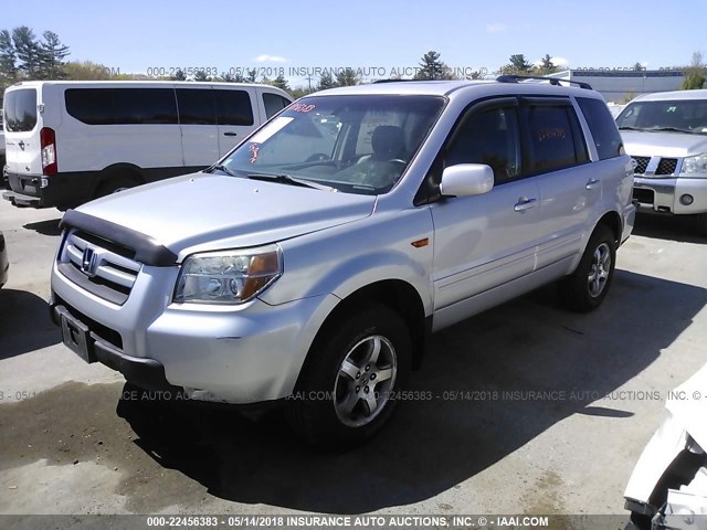 2HKYF18567H531742 - 2007 HONDA PILOT EXL GRAY photo 2