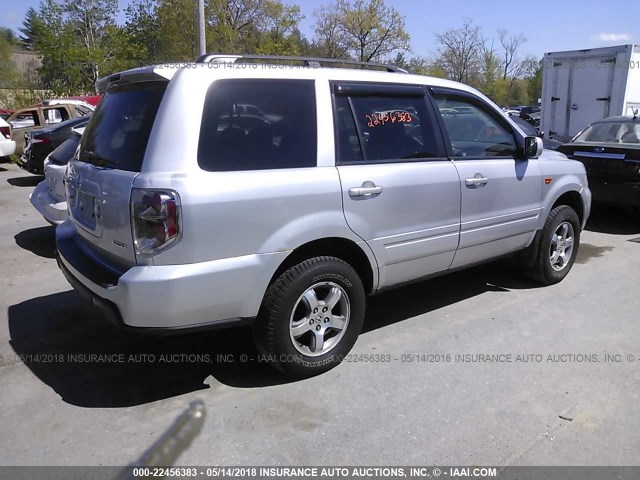 2HKYF18567H531742 - 2007 HONDA PILOT EXL GRAY photo 4