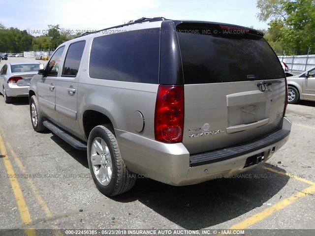 1GKFK16307J237642 - 2007 GMC YUKON XL K1500 GRAY photo 3