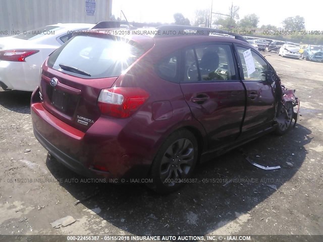 JF1GPAU66CH218311 - 2012 SUBARU IMPREZA SPORT LIMITED RED photo 4