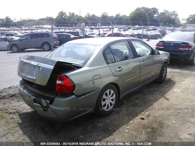 1G1ZS53F76F156615 - 2006 CHEVROLET MALIBU LS GREEN photo 4