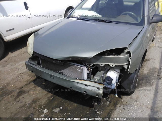 1G1ZS53F76F156615 - 2006 CHEVROLET MALIBU LS GREEN photo 6