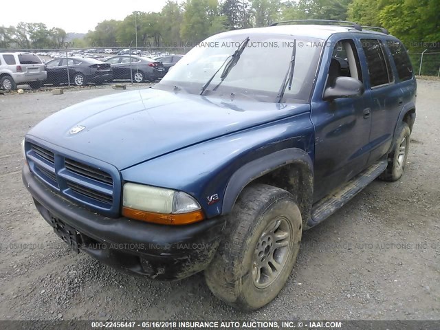 1D4HS38NX3F510617 - 2003 DODGE DURANGO SPORT BLUE photo 6