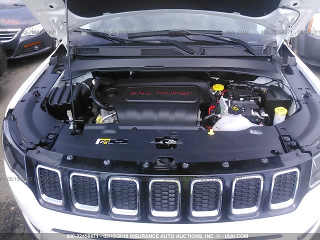 3C4NJDBB0HT680179 - 2017 JEEP COMPASS LATITUDE 白色 照片 10