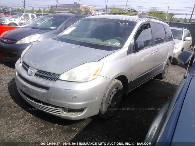 5TDZA23C24S000638 - 2004 TOYOTA SIENNA CE/LE BEIGE photo 2