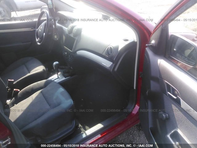 KL1TD5DE6BB184587 - 2011 CHEVROLET AVEO LS/LT RED photo 5