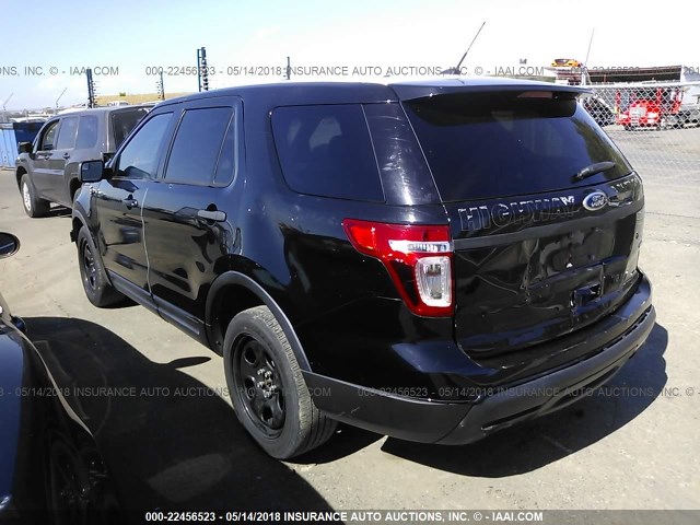 1FM5K8AR1DGC87899 - 2013 FORD EXPLORER POLICE INTERCEPTOR BLACK photo 3