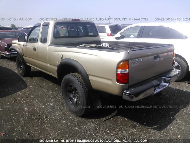 5TEWN72NX4Z396599 - 2004 TOYOTA TACOMA XTRACAB GOLD photo 3