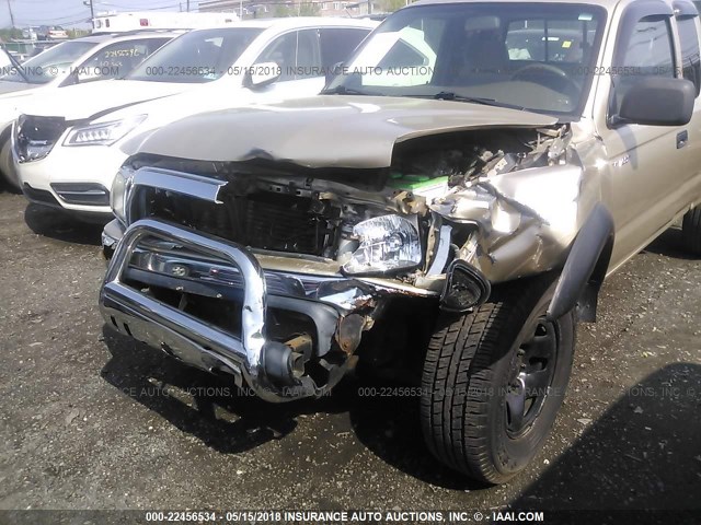 5TEWN72NX4Z396599 - 2004 TOYOTA TACOMA XTRACAB GOLD photo 6