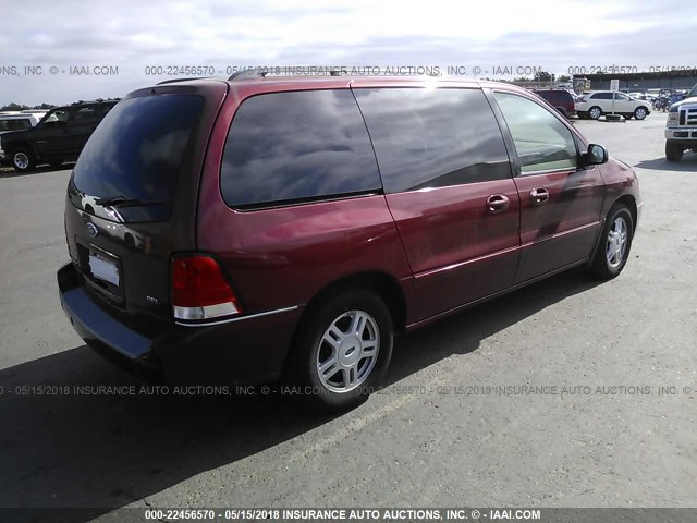 2FMDA52234BA38980 - 2004 FORD FREESTAR SEL BURGUNDY photo 4