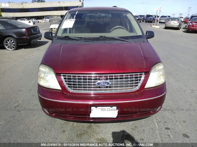 2FMDA52234BA38980 - 2004 FORD FREESTAR SEL BURGUNDY photo 6