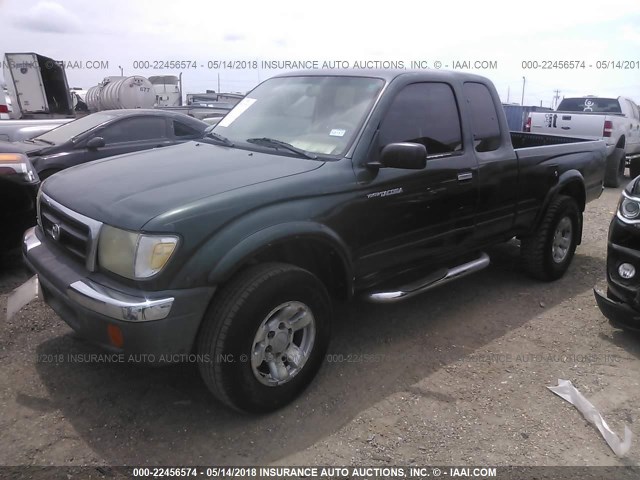 4TASN92N1XZ516389 - 1999 TOYOTA TACOMA XTRACAB PRERUNNER მწვანე ფოტო 2