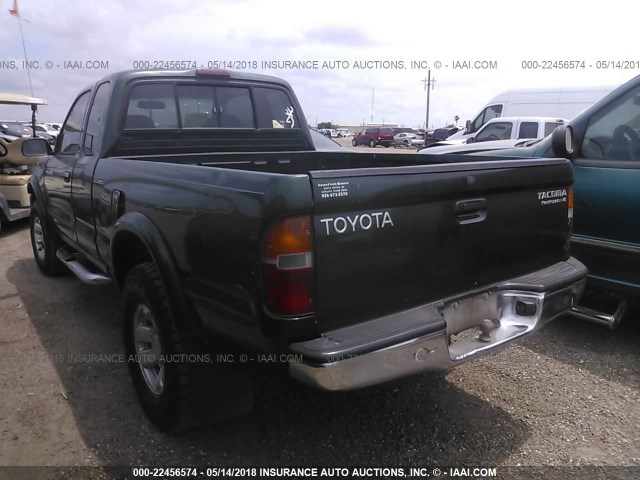 4TASN92N1XZ516389 - 1999 TOYOTA TACOMA XTRACAB PRERUNNER მწვანე ფოტო 3