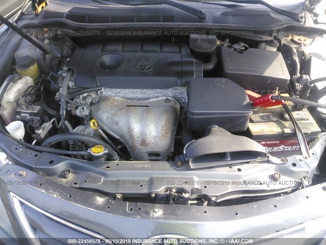 4T1BF3EK3BU223840 - 2011 TOYOTA CAMRY SE/LE/XLE GRAY photo 10
