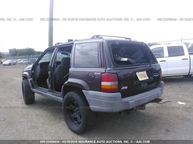 1J4EZ58S1TC151506 - 1996 JEEP GRAND CHEROKEE LAREDO BURGUNDY photo 3