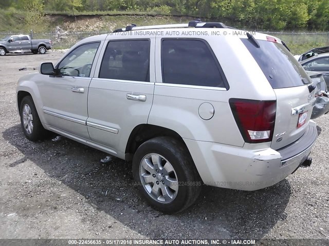 1J8HR68298C245271 - 2008 JEEP GRAND CHEROKEE OVERLAND GRAY photo 3