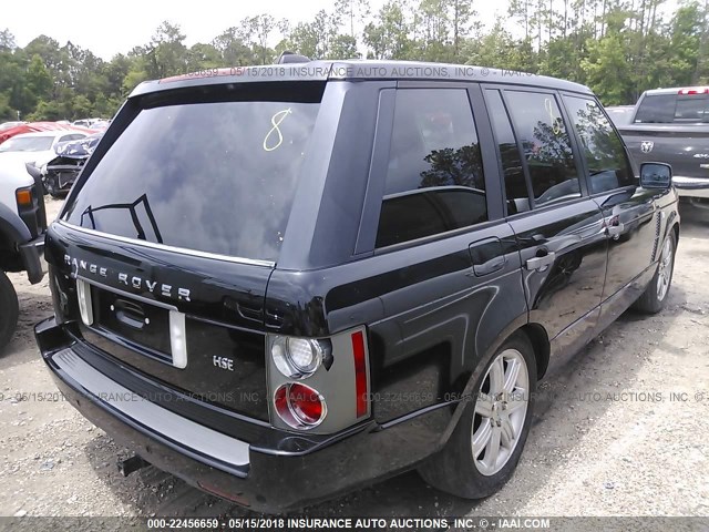 SALME15496A203646 - 2006 LAND ROVER RANGE ROVER HSE BLACK photo 4