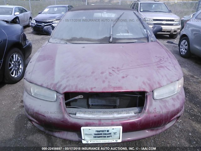 3C3EL55H8TT261784 - 1996 CHRYSLER SEBRING JXI RED photo 6