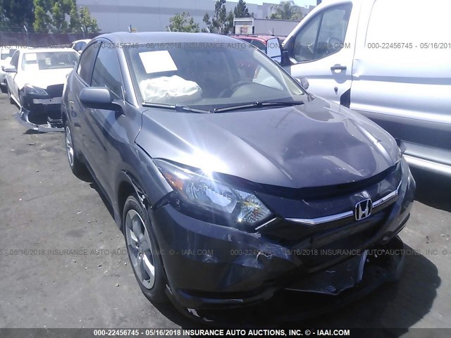 3CZRU5H37GM716578 - 2016 HONDA HR-V LX GRAY photo 1