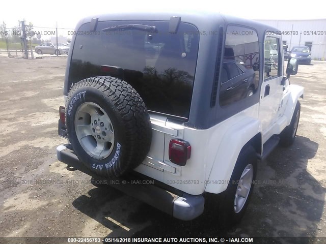 1J4FA59S9YP775192 - 2000 JEEP WRANGLER / TJ SAHARA WHITE photo 4