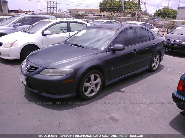 1YVHP84D045N49775 - 2004 MAZDA 6 S GRAY photo 2