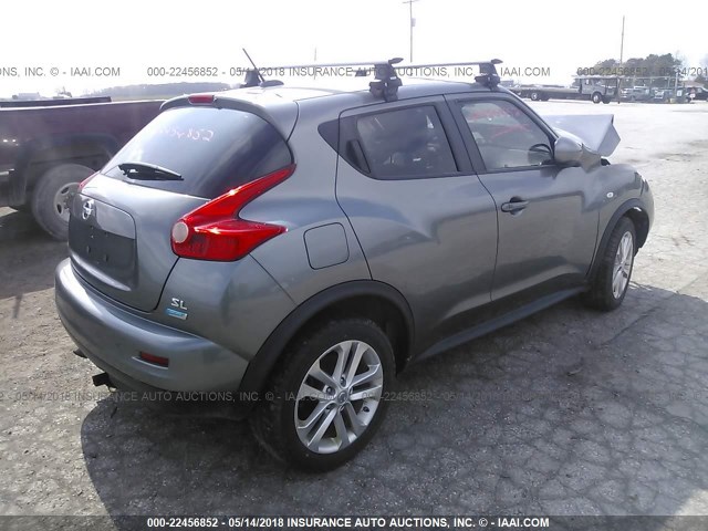 JN8AF5MR0CT110496 - 2012 NISSAN JUKE S/SV/SL GRAY photo 4