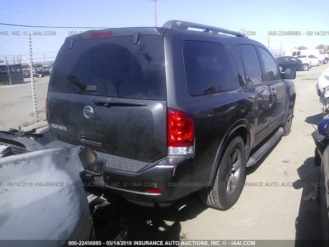 5N1AA0ND7CN616150 - 2012 NISSAN ARMADA SV/SL/PLATINUM GRAY photo 4