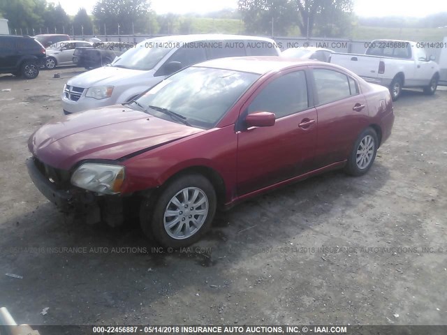 4A32B2FF5CE016533 - 2012 MITSUBISHI GALANT FE RED photo 2