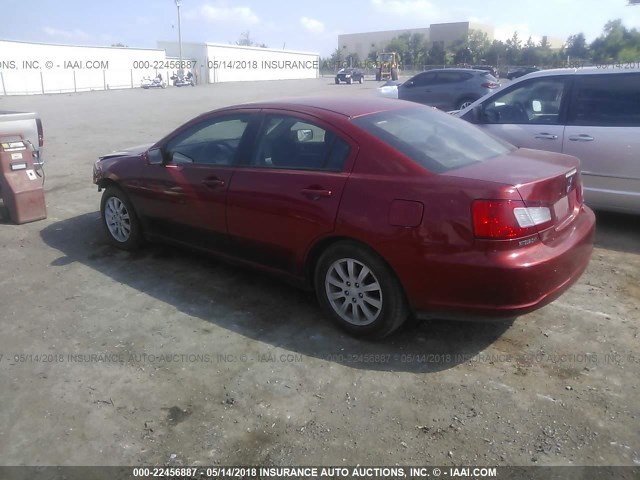 4A32B2FF5CE016533 - 2012 MITSUBISHI GALANT FE RED photo 3