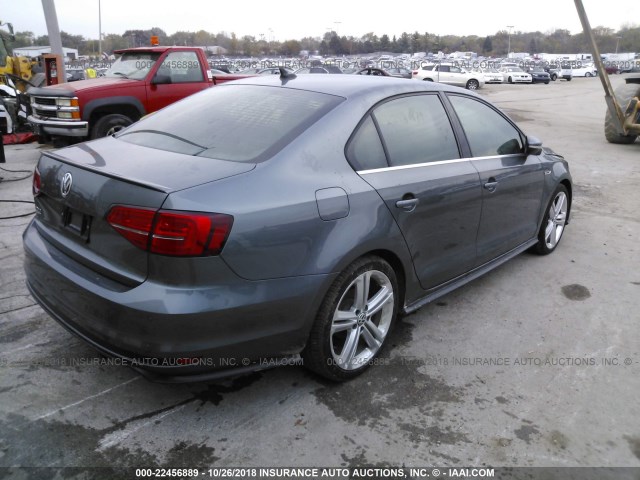 3VW4T7AJ9GM400264 - 2016 VOLKSWAGEN JETTA GLI/SE/SEL GRAY photo 4