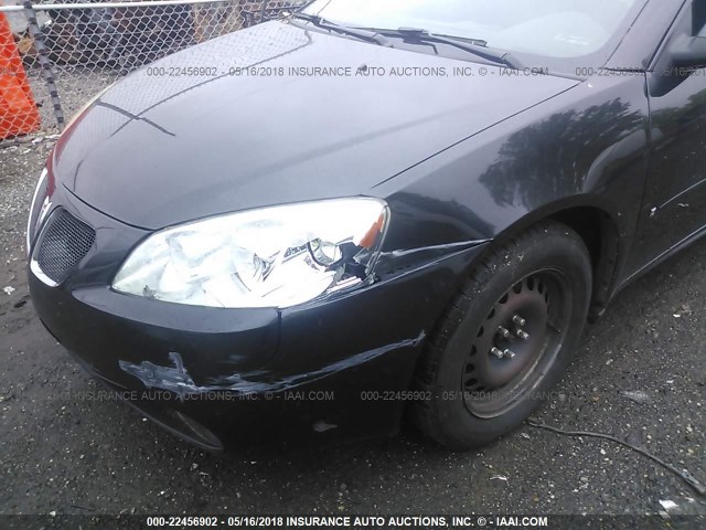 1G2ZF57B584271395 - 2008 PONTIAC G6 VALUE LEADER/BASE BLACK photo 6