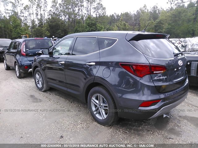 5XYZT3LB2JG572017 - 2018 HYUNDAI SANTA FE SPORT  BLUE photo 3