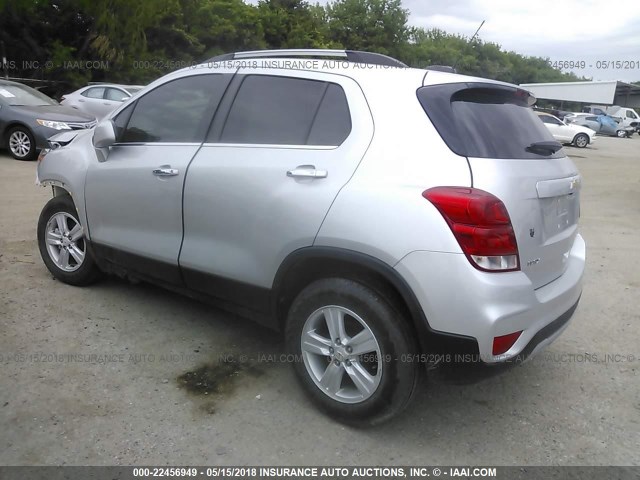 KL7CJLSB0HB149404 - 2017 CHEVROLET TRAX 1LT SILVER photo 3