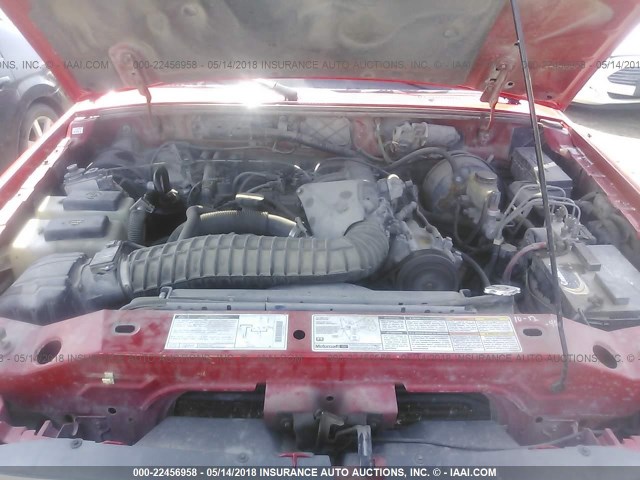 1FTZR15XXYTB33710 - 2000 FORD RANGER SUPER CAB RED photo 10