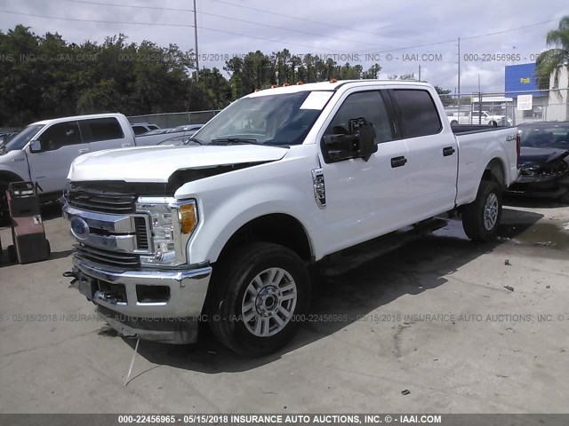 1FT7W2B68HEE58863 - 2017 FORD F250 SUPER DUTY WHITE photo 2