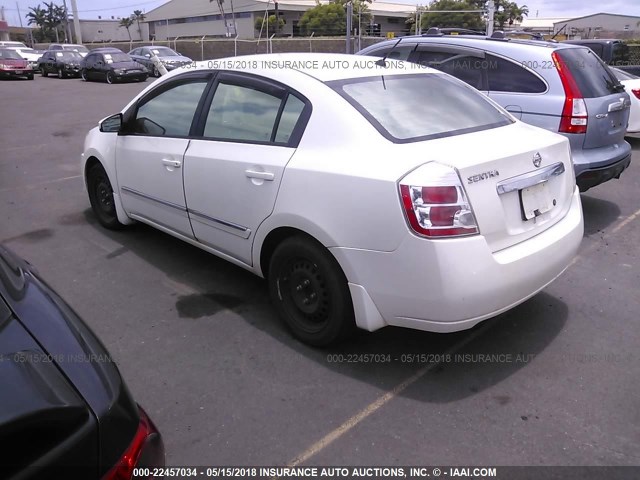 3N1AB6AP9AL608703 - 2010 NISSAN SENTRA 2.0/2.0S/SR/2.0SL WHITE photo 3