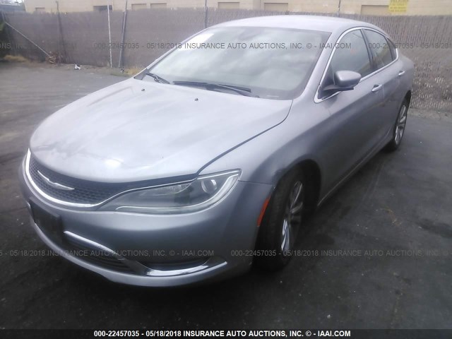 1C3CCCAB6FN739900 - 2015 CHRYSLER 200 LIMITED SILVER photo 2